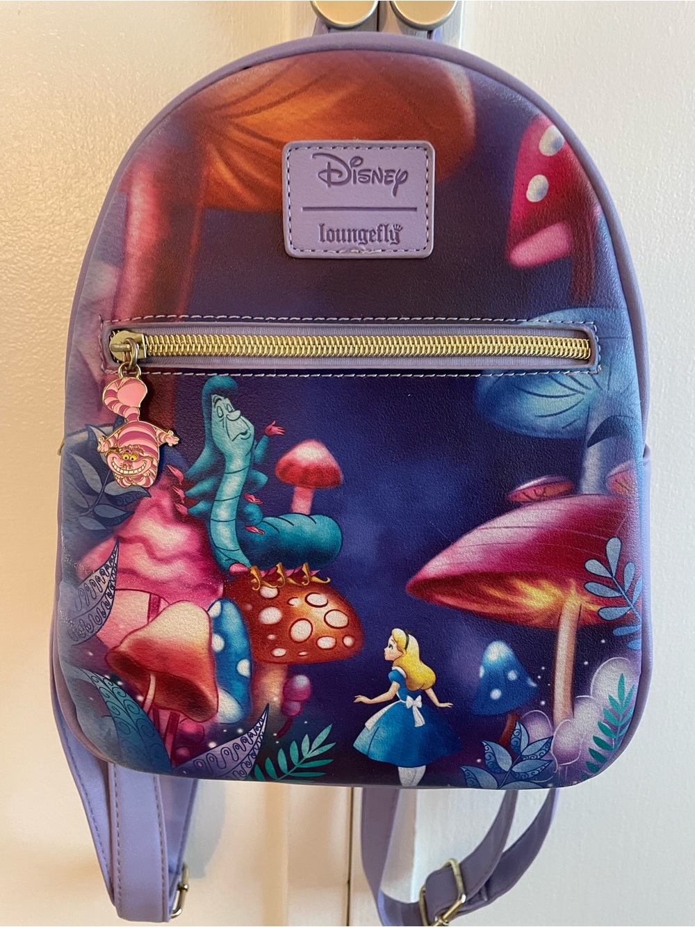 Loungefly Disney Alice in Wonderland Mushroom Caterpillar Mini Backpack NWOT